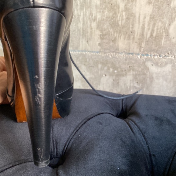 Costume Nationale platform kid leather booties EUC - Picture 6 of 7